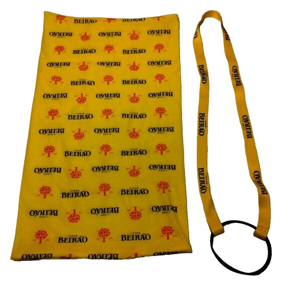 Licor Beirao Multi Purpose Face Mask Neck Holder Spirits Liquor Portugal Yellow - Picture 1 of 7
